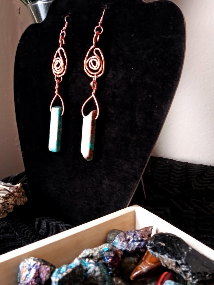 Spiral "Turquoise" Dangle